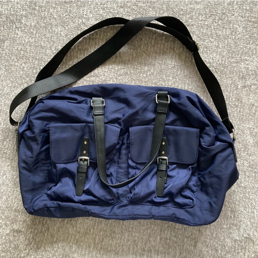 Kenneth Cole Reaction Navy Travel Duffel Bag Large Nylon Weekender Gym‎ Bag